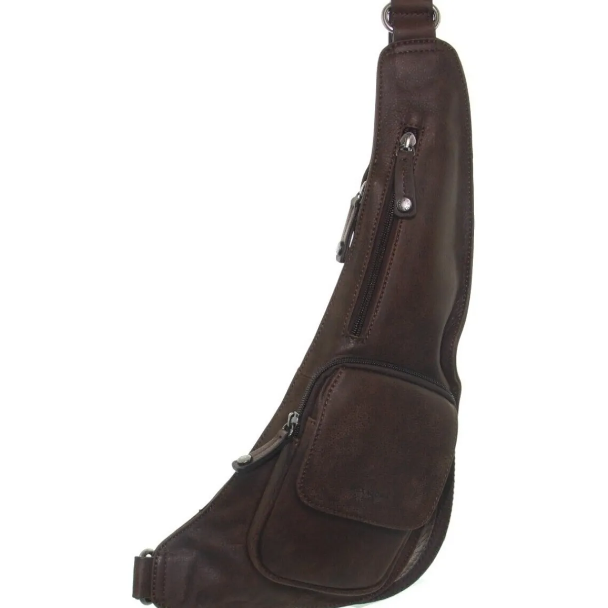 Hexagona Sacoche asymétrique en cuir Ref 48001 Mar-Homme Besaces / Sacs Bandoulière