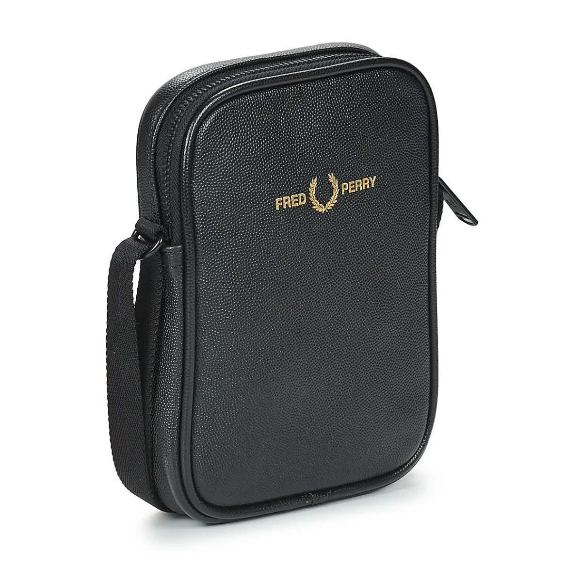 Fred Perry SCOTCHGRAIN LEATHER SIDE BAG-Homme Pochettes / Sacoches