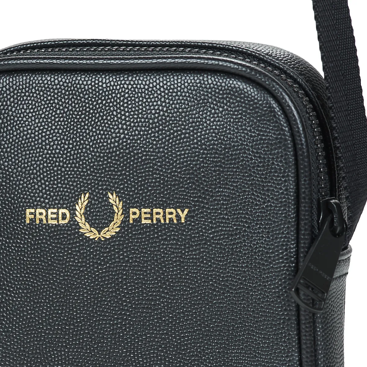 Fred Perry SCOTCHGRAIN LEATHER SIDE BAG-Homme Pochettes / Sacoches