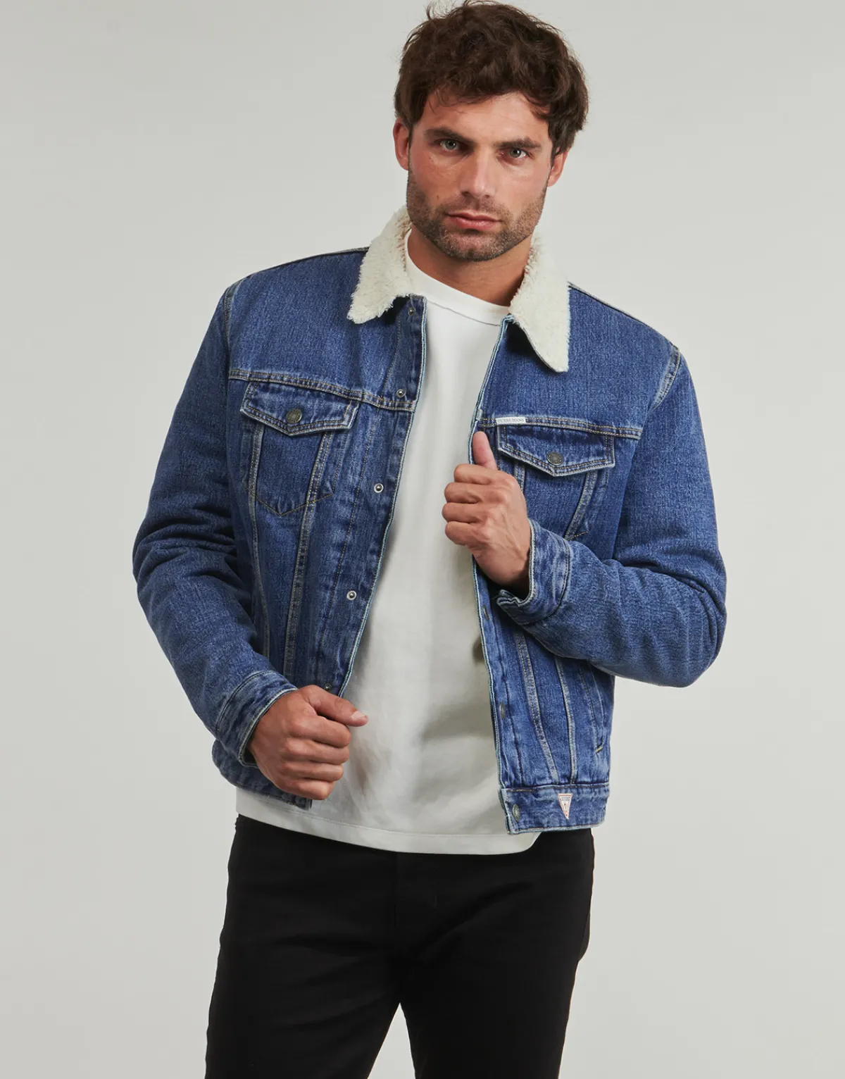 Guess SHERPA REG TRUCKER-Homme Vestes