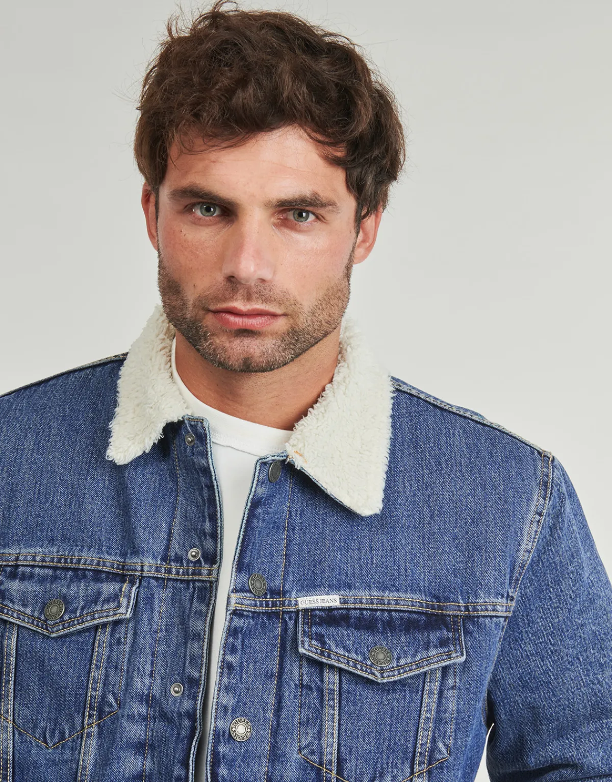 Guess SHERPA REG TRUCKER-Homme Vestes