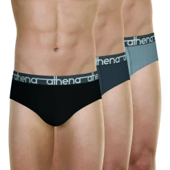 Athena Slips, lot de 3, en coton confort-Homme Slips