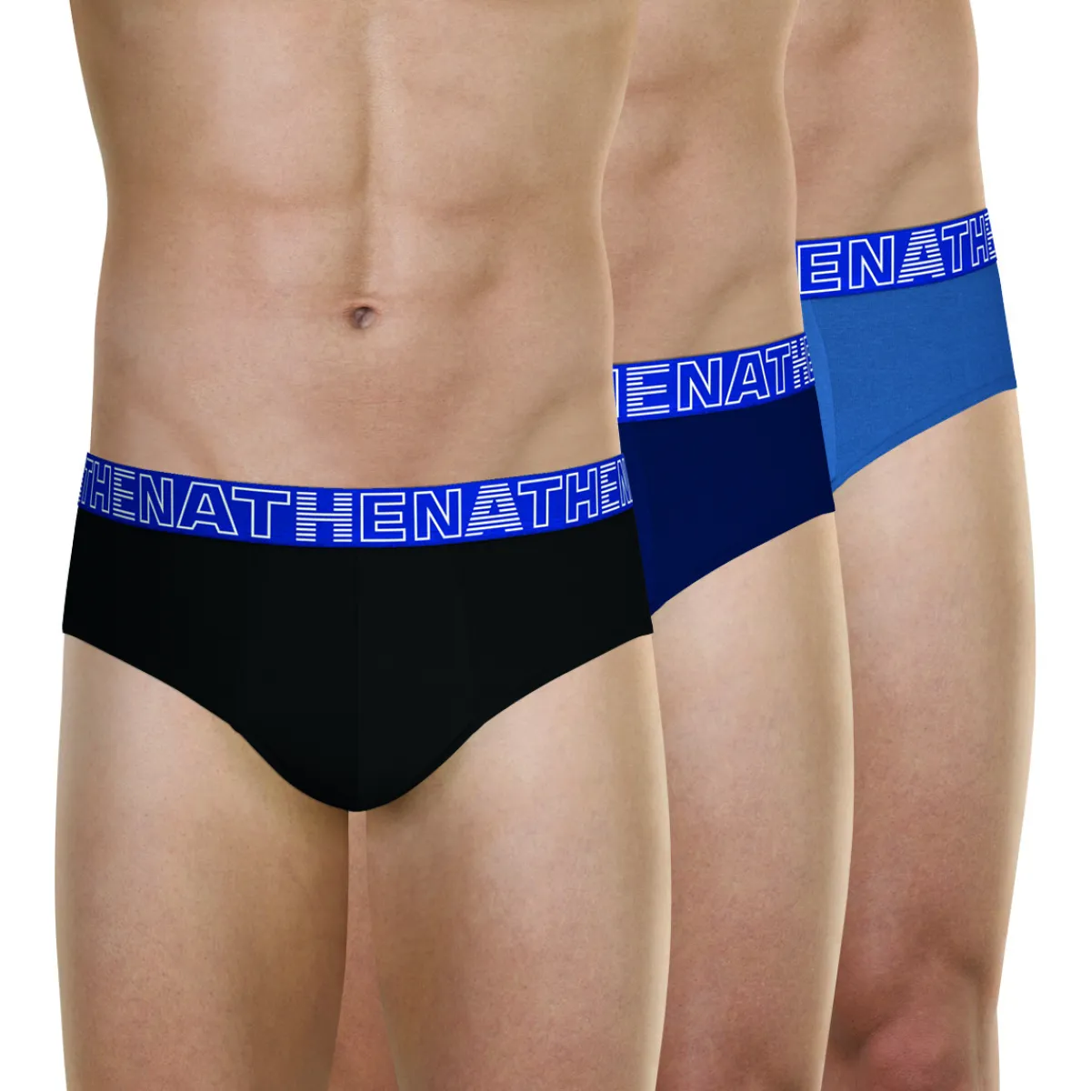 Athena Slips, lot de 3, en coton confort-Homme Slips