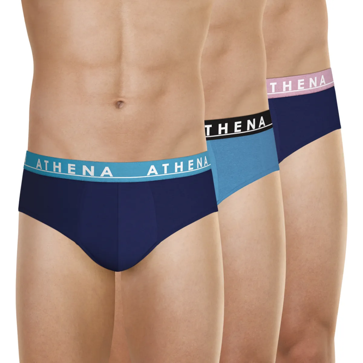 Athena Slips, lot de 3, EASY COLOR-Homme Slips