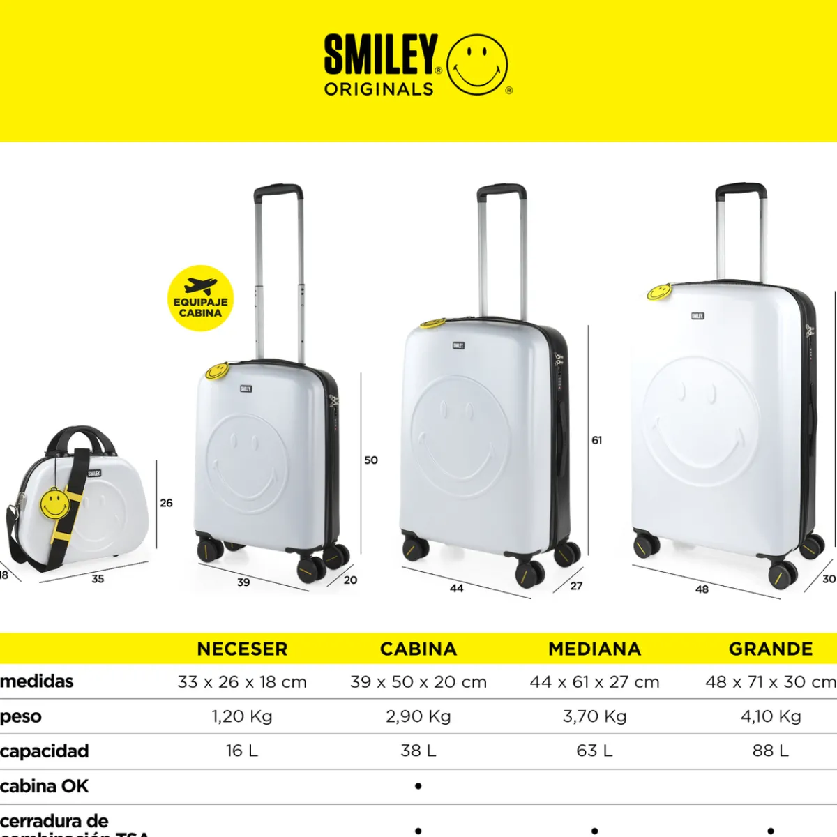 Smiley Smily Originals-Homme Valises