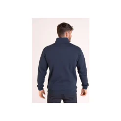 Camberabero Sweat zippé marine avec broderie-Homme Pulls & Gilets