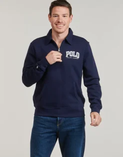 Polo Ralph Lauren SWEATESHIRT DEMI ZIP LOGO BRODE-Homme Sweats & Polaires