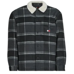 Tommy Jeans TJM CHECK SHERPA OVERSHIRT EXT-Homme Chemises