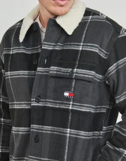 Tommy Jeans TJM CHECK SHERPA OVERSHIRT EXT-Homme Chemises