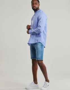 Tommy Jeans TJM LINEN MIX BND STP SHRT EXT-Homme Chemises