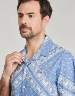 Tommy Jeans TJM REG AOP SS SHIRT EXT-Homme Chemises