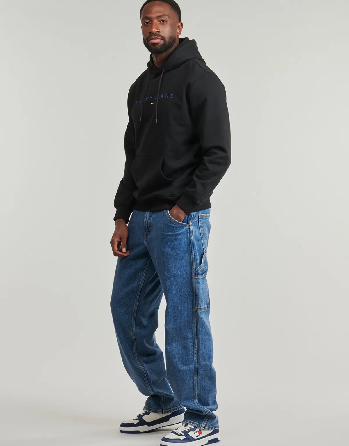 Tommy Jeans TJM REG LINEAR LOGO HOODIE EXT-Homme Sweats & Polaires|Sweats & Polaires