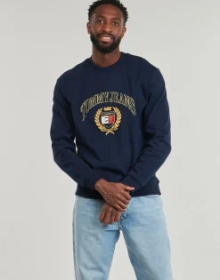 Tommy Jeans TJM REG TJ PREP CREST CREW-Homme Sweats & Polaires