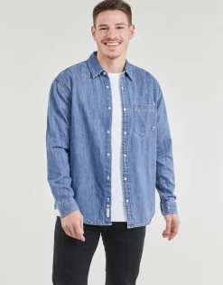 Tommy Jeans TJM RLX WESTERN DENIM SHIRT-Homme Chemises