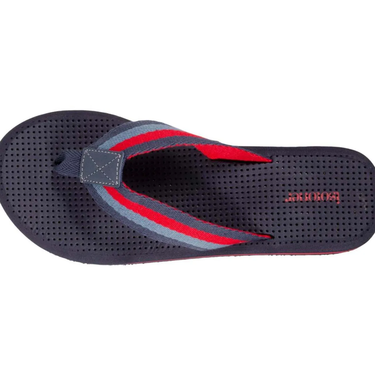 Isotoner Tongs tige large Homme rayure-Homme Tongs