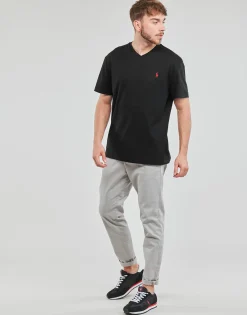 Polo Ralph Lauren T-SHIRT AJUSTE COL V EN COTON-Homme T-Shirts & Polos|T-Shirts & Polos