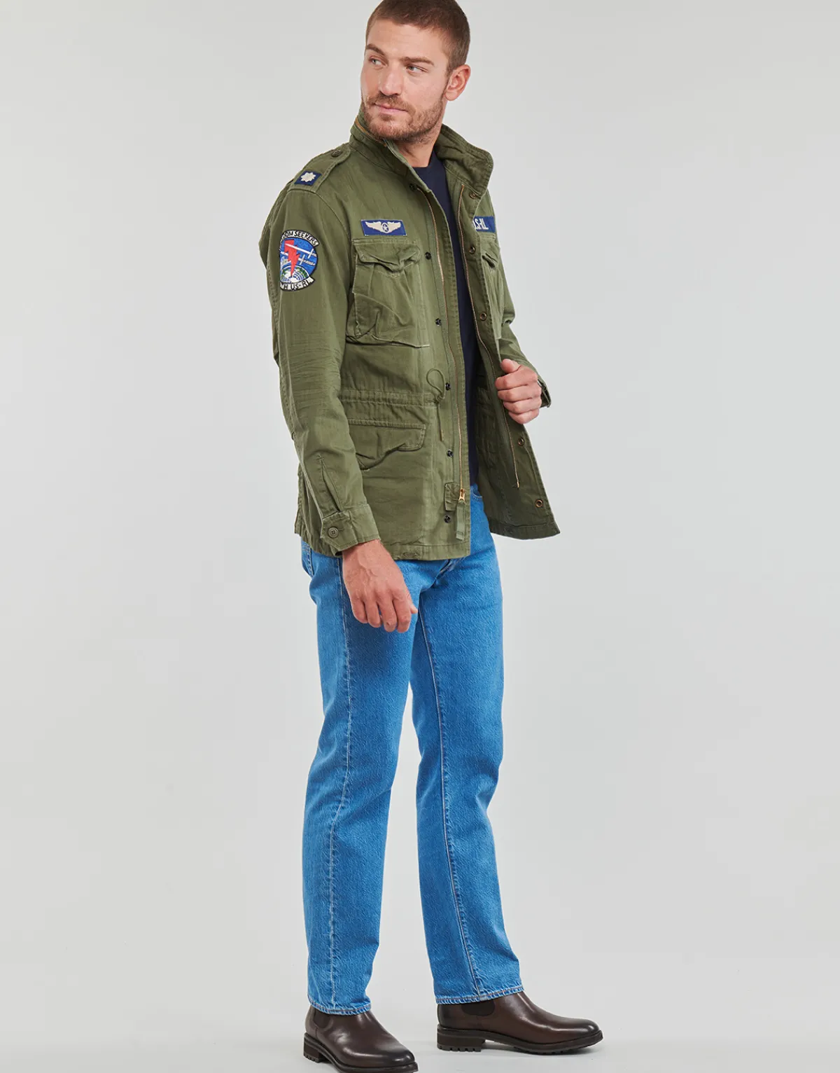 Polo Ralph Lauren VESTE MILITAIRE M65 EN CHEVRONS-Homme Manteaux