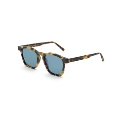 Retrosuperfuture V8F Unico Cheetah Lunettes de soleil, Havana/Bleu, 50 mm-Homme Lunettes De Soleil