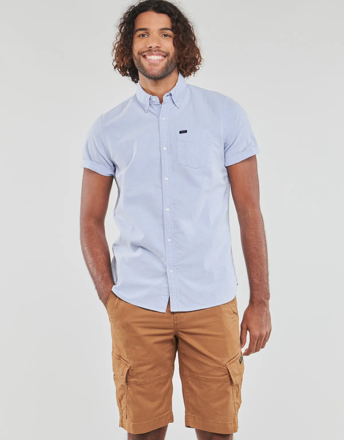 Superdry VINTAGE OXFORD S/S SHIRT-Homme Chemises