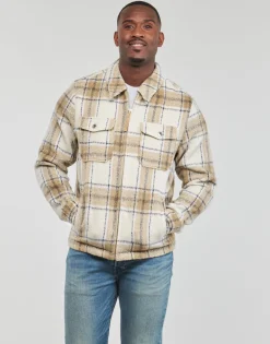 Scotch & Soda Wool-Blend Zip-Thru Check Overshirt-Homme Vestes